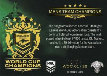 2023 NRL Traders Elite - World Cup Champions Priority #WCC01 World Cup Champions Back